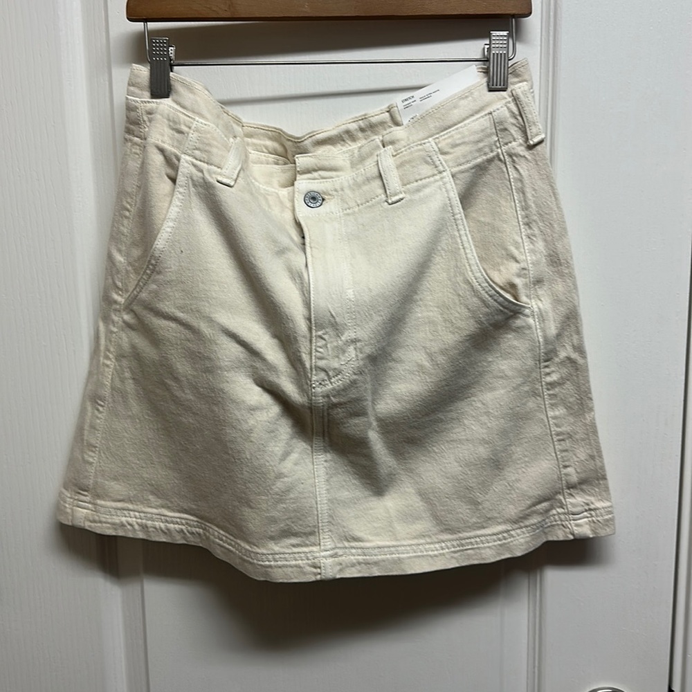 Cream Jean skirt